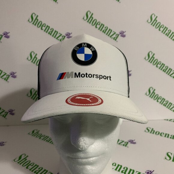 PUMA Hat BMW M Motorsport Cap Snapback Adjustable White Black One Size - Picture 1 of 7